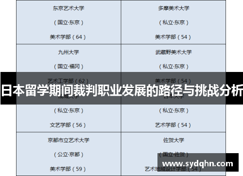 日本留学期间裁判职业发展的路径与挑战分析